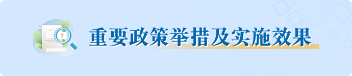 重要政策举措及实施效果